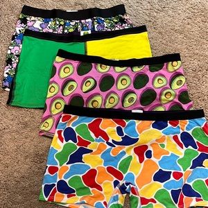 4 Pc Lot MeUndies Boy Shorts Women’s Medium